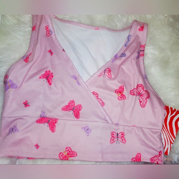 Tops - 💞5 for 20💞 New butterfly crop top